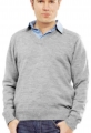 Jersey para hombre cuello de pico - 100% lana de alpaca