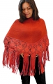 Poncho bolero con lana de alpaca y macram�