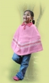Poncho para ni�a bicolor - 100% Alpaca