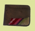 Cartera de piel y aguayo con divisi�n