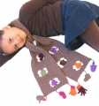 Small Toys Scarf - 100% alpaca wool 