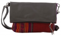 Leather Shoulder Bag with Andean textile