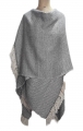 Brocade cape poncho - Baby Alpaca Wool