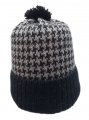 Houndstooth beanie - Pure Alpaca Wool