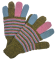 Size L - Colorful Gloves - Hand knitted