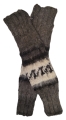 Combed Legwarmers - Natural Llama Wool