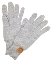 One color gloves light grey - Pure Alpaca Wool