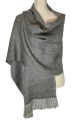 Stole/scarf ñawikuna grey - 100% baby alpaca